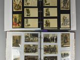 an open book with a bunch of pictures of people on it