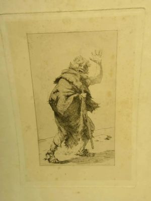une image représentant le dessin d'un homme portant un chapeau