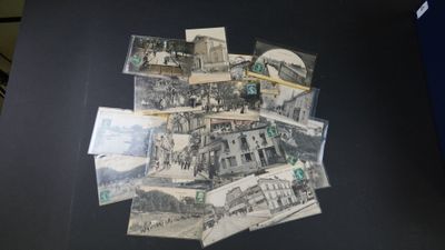 de nombreuses photos anciennes d'une ville sur un fond noir