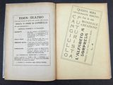 an open book with a black and white title on it