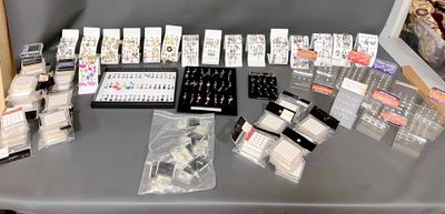 a table with a lot of different items on it