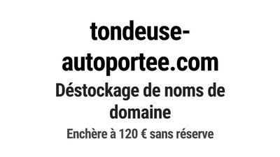 Nom de domaine tondeuse-autoportee.