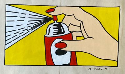 Roy Lichtenstein (1923-1997) Technique mixte sur papier crèm…