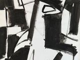 dessin en noir et blanc représentant une chaise et une table avec des chaises