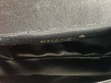 chanel black leather clutch bag with gold hardware