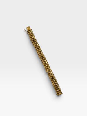 une image représentant un bracelet de montre en or sur fond blanc
