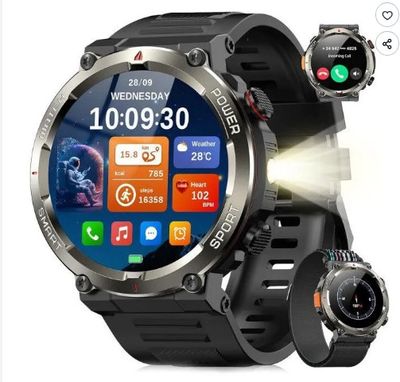 une montre connectée qui affiche l'heure à l'écran