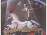 un tableau représentant une femme à cheval dans un cirque