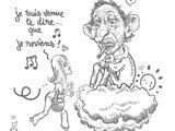 un dessin humoristique représentant un homme en train de fumer une cigarette à côté d'une femme