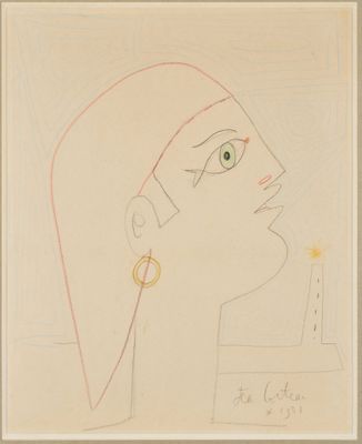 une illustration représentant le visage d'une femme tenant une bougie à la main