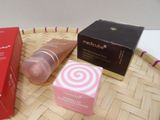 three different types of makeup products on a table