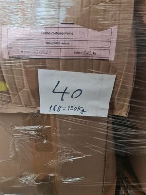 Lot de chaussures d'occasion – 150 kg.