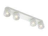 un gros plan sur trois luminaires posés sur une surface blanche