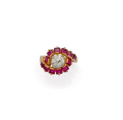 a diamond and ruby ring