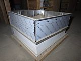 a picture of a metal box with a lot of boxes inside of it