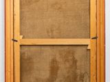 an image of a wooden frame with a glass window in it