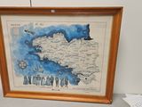 a picture of a picture of a map in a wooden frame