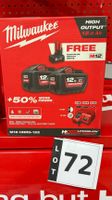 MILWAUKEE. Kit M18 HNRG-122 avec 2 batteries 12 Ah et 1 char…