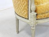 an image of a chair with a yellow upholstered upholstered seat