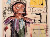 an image of a child ' s drawing of a man with a mohawk