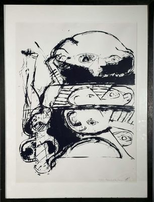 dessin en noir et blanc représentant un groupe de personnes dans une pièce