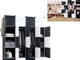 a picture of a closet with clothes hanging on it