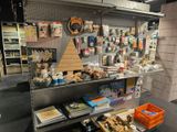 many items on the shelves in the store