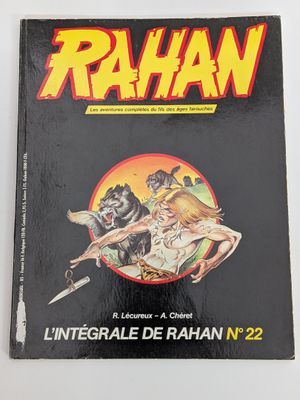 La couverture du livre « Rahan » est représentée sur un fond blanc.
