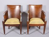 pair of art deco chairs with yellow upholstered upholstered upholstered upholstered upholstered upholstered upholstered