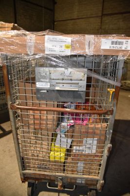 a cart that has a bunch of boxes on top of it