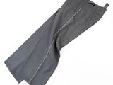 grey pants with zippers on the side and a zipper down the side