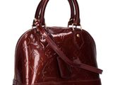 louis vu vu bag in burgundy patent