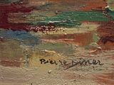 an oil painting of a painting of a beach scene with waves