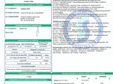 a close up of a document with a barcode on it