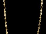 un collier à chaîne en or sur fond noir