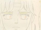 un dessin représentant une fille aux cheveux longs et aux grands yeux