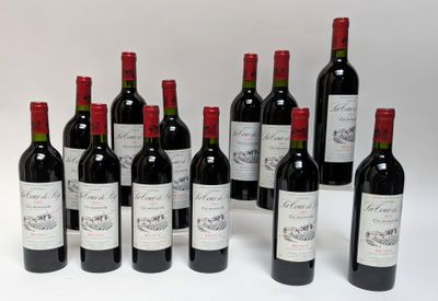 several bottles of red wine are lined up on a white surface