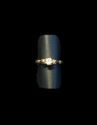 Bague en or jaune et blanc? 18k (AC), sertissant une petite … - Photo 1