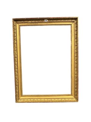 a gold picture frame on a white background with a white background