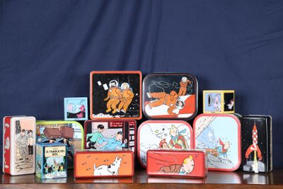 TINTIN Ensemble de 41 boites à biscuits collection Tintin, i…