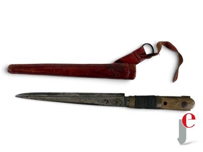 two different types of knives on a white background