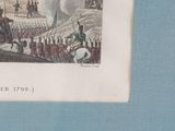 a picture of a picture of a battle with men on horses
