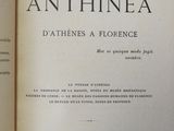 an open book with a black and white image of an anthinea