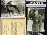 a collage of old photos of a man in uniform