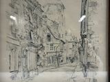 une photo représentant un dessin d'une rue dans une ville