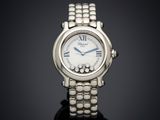 cartier a lady ' s 18ct white gold and diamond set bracelet watch