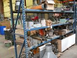 a lot of items on the shelves in the garage