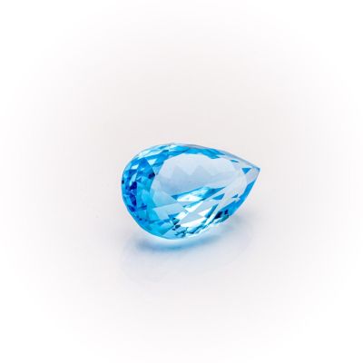 a blue topazte gems on a white background