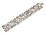 a diamond and white gold bracelet