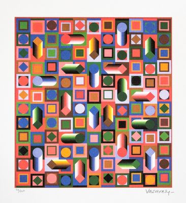 an image of a painting of squares and rectangles on a white background